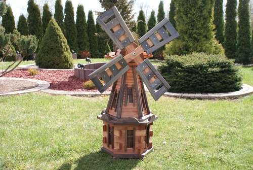 Grand moulin vent bois - grand,