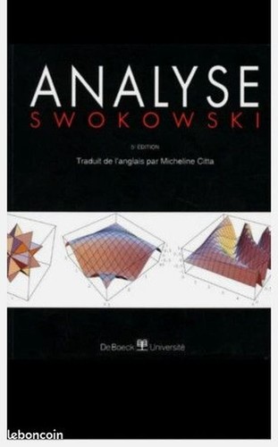Livre analyse swokowski - livre,