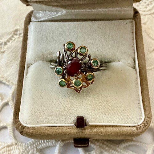 Ancienne bague argent - argent, massif