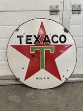 Plaque Émaillée Texaco Belge