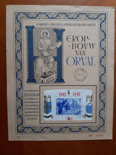1942 belgique feuillet orval - feuillet,