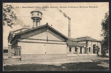 Old postcard Chezal-Benoît, agricultural colony, technical services, machinery, laundry 