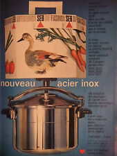 1966 PRESS AD - SUPER COOKER SEB FUSINOX STAINLESS STEEL - ADVERTISING