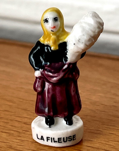 Fève métier femme - métier, fileuse