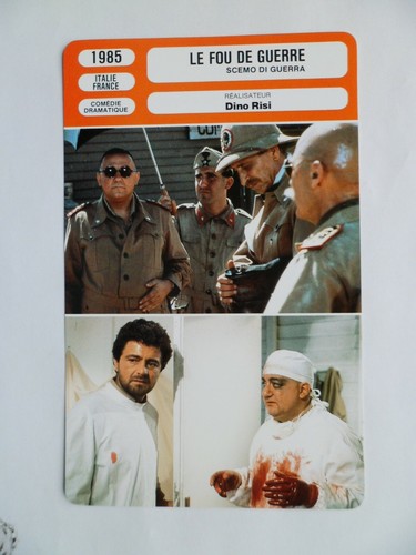 Carte fiche cinema 1985 - carte, fou