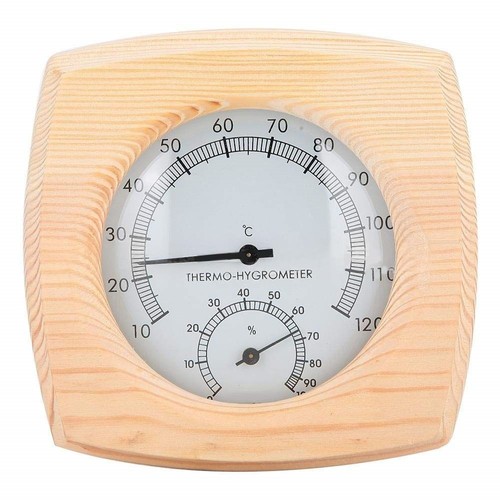 Thermomètre sauna bois - en,
