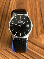RARE Vintage CYMA BY SYNCHRON STAINLESS MECHANICAL Watch Swiss Made