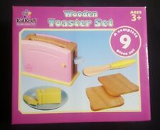Kidkraft Wooden Kids Pastel Toaster Set Pretend Play Kitchen Toy -63162 +1 plate