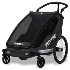 FUXTEC Remorque pour vélo Sportfux | 2 places | pliable | Noir | FX-FA1