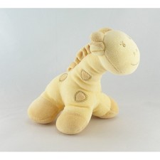 Doudou girafe jaune beige