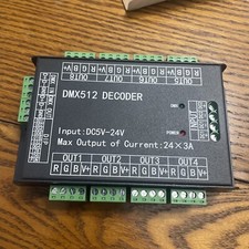DMX512 Controller, Led Decoder, Dimmer 24 Channel RGB 3A/CH, 500Hz, High Power