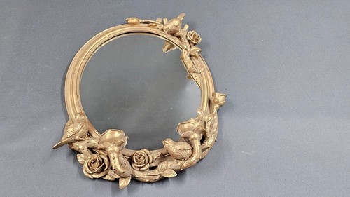 Miroir doré haut 32 - 45,
