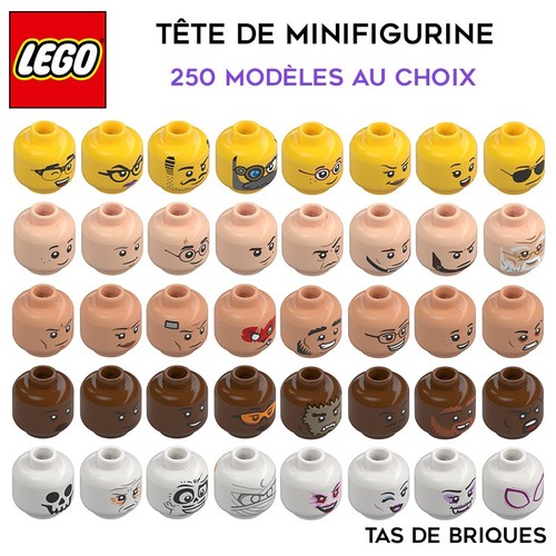 Lego minifigure tête - lego, head