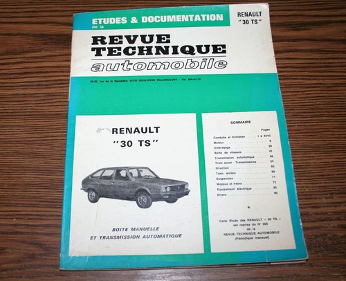 Revue technique renault - r, 30