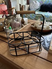 Ancien CASIER PANIER BOUTEILLES 6 trous Baron Philippe de ROTHSCHILD