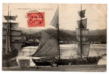 1 CPA ALGERIE SKIKDA PHILIPPVILLE :  PORT BATEAUX VOILIERS 1907