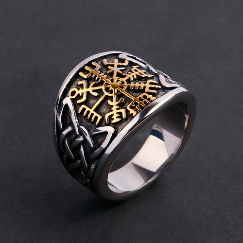 Bague anneau viking vegvisir - anneau,