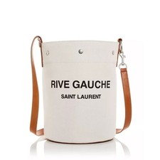 Saint Laurent Rive Gauche Linen Bucket Bag 