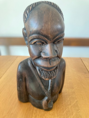 Sculpture buste africain - , en