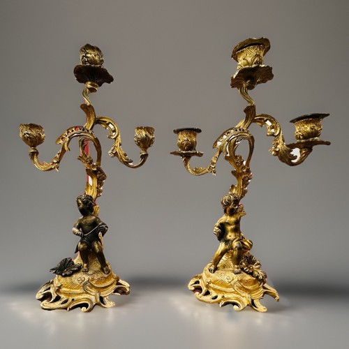 Paire chandelier bronze - de,
