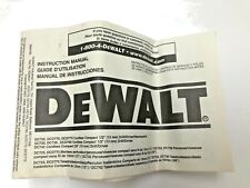 DeWalt Instruction Manual Some Cordless Drill/Drivers, Drill/Driver/Hammerdrills