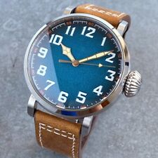 47mm Blue Pilot Men Watch NH35 Automatic Watch 100M Waterproof Sapphire Luminous