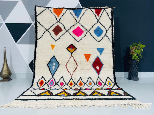 Tapis laine berbère - laine,