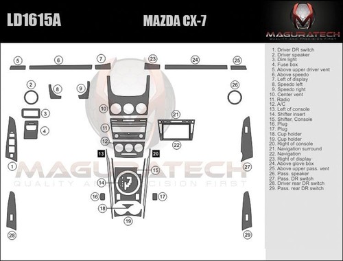 Fits mazda cx7 2010 - mazda, 2010-2012