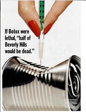 2002 Botox Magazine Print Ad Red Nails Pharmaceutical Beauty Treatment