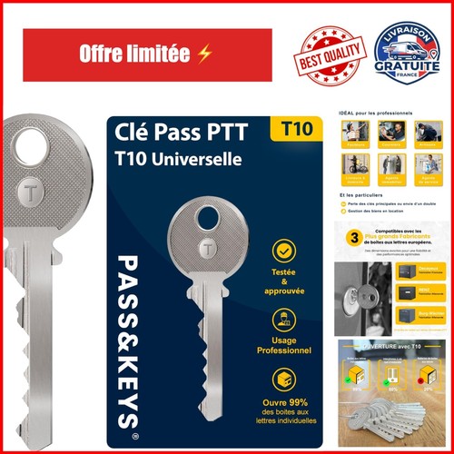 Clé pass ptt - clé, t10
