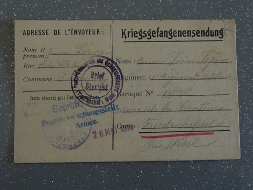 Carte prisonniers guerre - de,