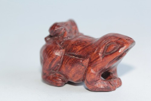 Netsuke bois grenouille japon - bois,