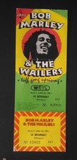 ticket billet unused stub  place concert  BOB MARLEY 1980  PARIS Bourget