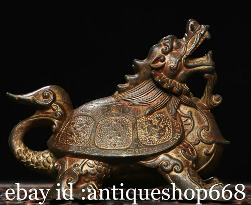 Vieille statue de tortue - 5.2",