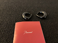 Pair of Black Baccarat Crystal Creole Earrings