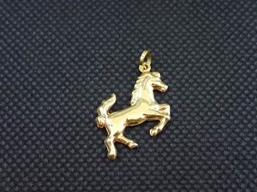 Pendentif cheval jaune - pendentif, en