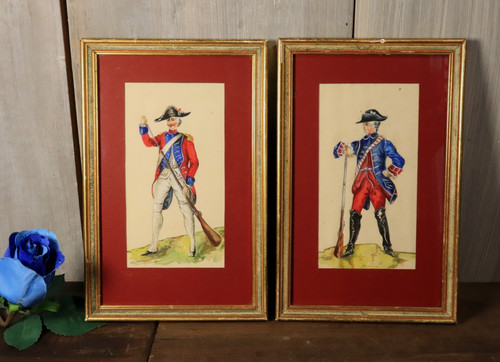 Paire tableaux ancien - paire,