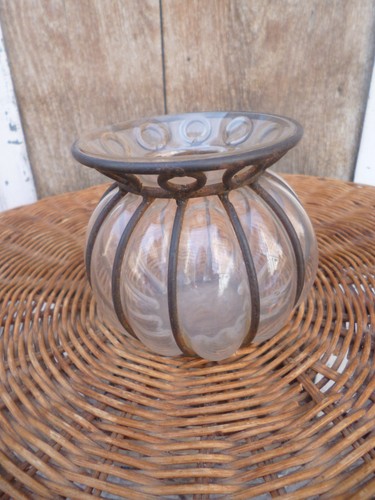 Vase verre art deco - vase, en