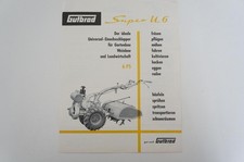 Gutbrod single axle tractor brochure type Super U6 2 pages 1962