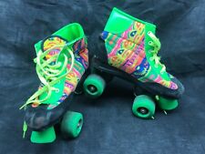 Paire de roller Quad vert fluo , enfant / Pointure inconnue