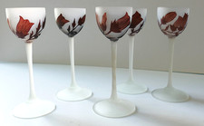 verres pâte verre gravé acide Art Nouveau 1900 Muller Croismare Era Daum gallé