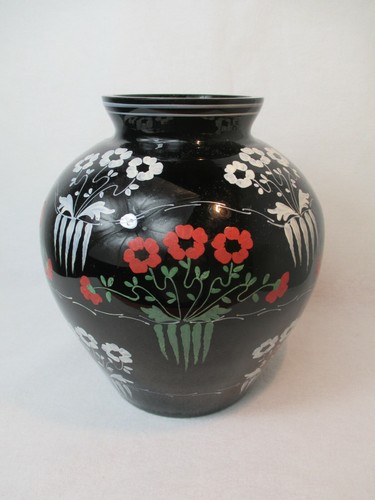 Vieux hyalith vase verre - hyalith, en