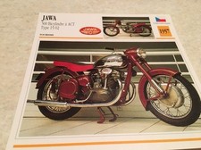 Carte moto JAWA 500 bicylindre ACT 15/02 1957 collection Atlas Motorcycle CZ