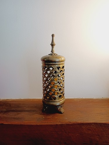 Porte bougie ancien laiton