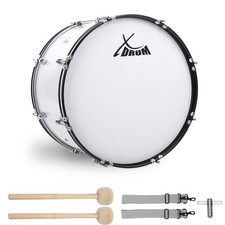 Grosse Caisse de Batterie Tambour Bas Marche Orchestre 22''x12'' avec Maillet