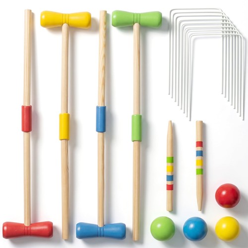 Jeu croquet bois pour 4 - de,