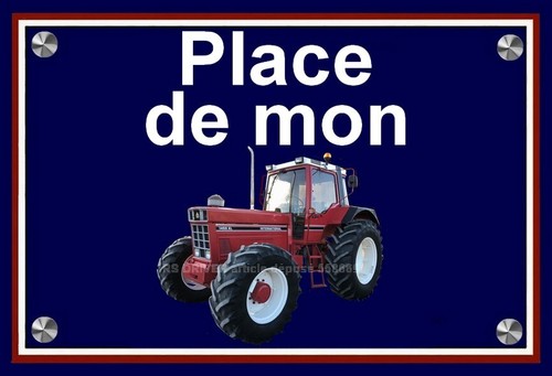 Plaque place mon tracteur - de,