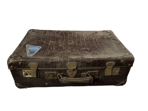 Ancienne valise marron façon - ancienne,