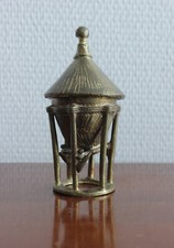 magnifique cendrier en bronze doré motif panier africain déco de table