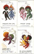 Nénette and Rintintin by Right. 4 postcards not mailed. Nice Lot.